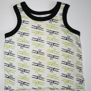 Airplanes! Black & Green Tank Shirt 18m Toddler Boy